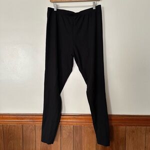 Bryn Walker Modal Blend Leggings Size XXL Black Basic Full Length Pull On Office